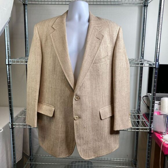 Vintage Bullocks Wilshire Cricketeer Men’s Ivory 70’s Vibes Classic Blazer Sz 44 - Picture 8 of 16